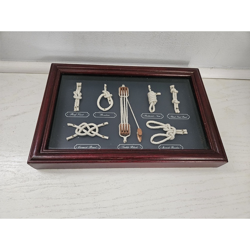 Maritime 3D Knot Shadow Box Nautical Framed Picture Wall Art  Knots‎ 12x8"